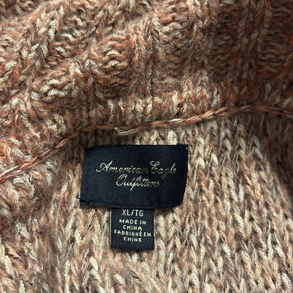 American Eagle Off Shoulder Cowl Neck Ombre Sweater - Picture 9 of 10